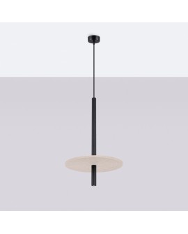 Lampa wisząca FELTRO 1 czarna/beżowa