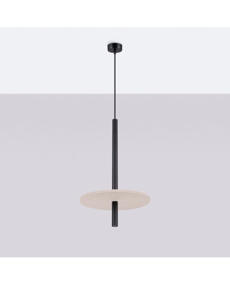 Lampa wisząca FELTRO 1 czarna/beżowa