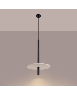 Lampa wisząca FELTRO 1 czarna/beżowa