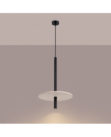 Lampa wisząca FELTRO 1 czarna/beżowa