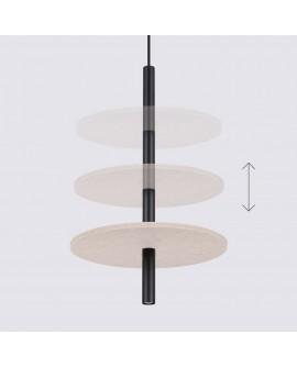 Lampa wisząca FELTRO 1 czarna/beżowa