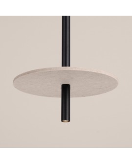 Lampa wisząca FELTRO 1 czarna/beżowa