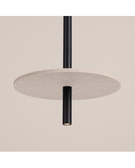 Lampa wisząca FELTRO 1 czarna/beżowa