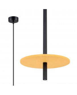 Lampa wisząca FELTRO 1 czarna/żółta