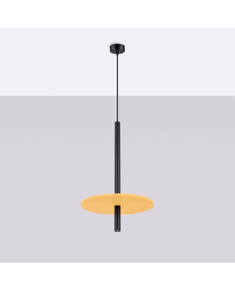 Lampa wisząca FELTRO 1 czarna/żółta