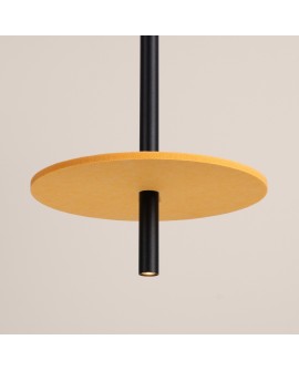 Lampa wisząca FELTRO 1 czarna/żółta