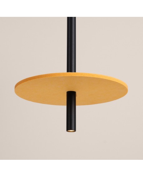 Lampa wisząca FELTRO 1 czarna/żółta