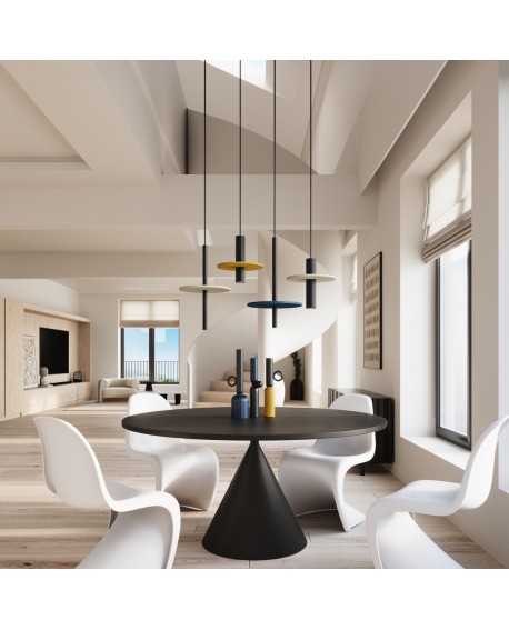 Lampa wisząca FELTRO 1 czarna/żółta