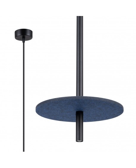 Lampa wisząca FELTRO 1 czarna/granatowa