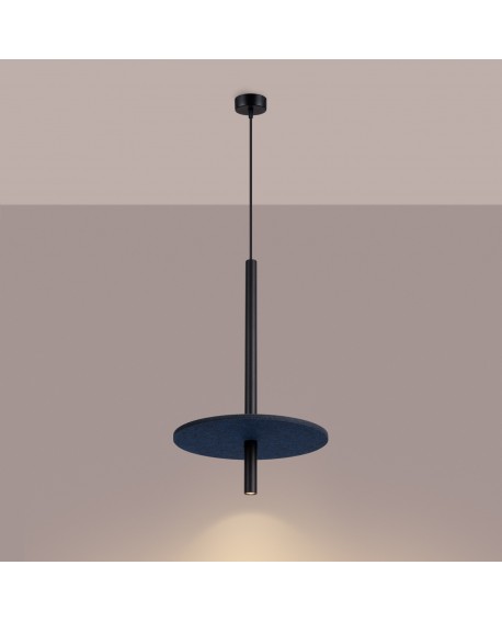 Lampa wisząca FELTRO 1 czarna/granatowa