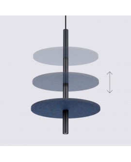 Lampa wisząca FELTRO 1 czarna/granatowa