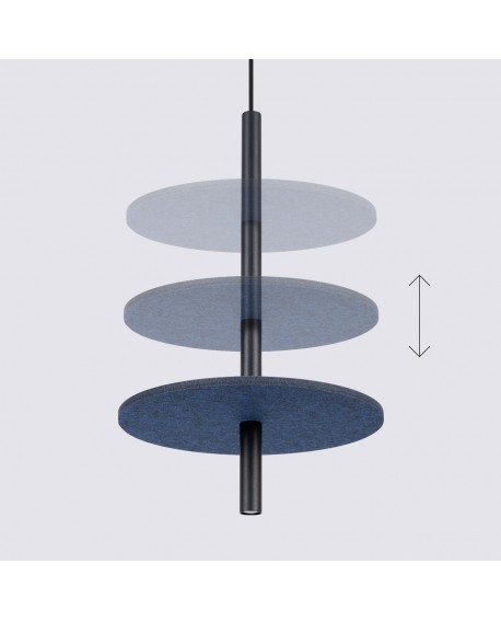 Lampa wisząca FELTRO 1 czarna/granatowa