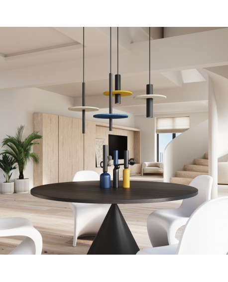 Lampa wisząca FELTRO 1 czarna/granatowa