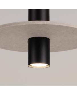 Lampa wisząca PELTA 1 czarna/beżowa