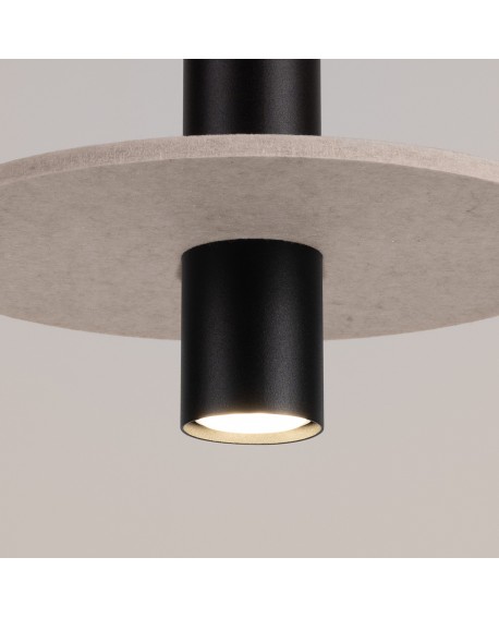 Lampa wisząca PELTA 1 czarna/beżowa