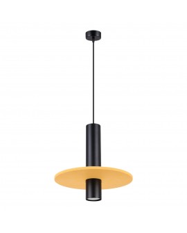 Lampa wisząca PELTA 1 czarna/żółta