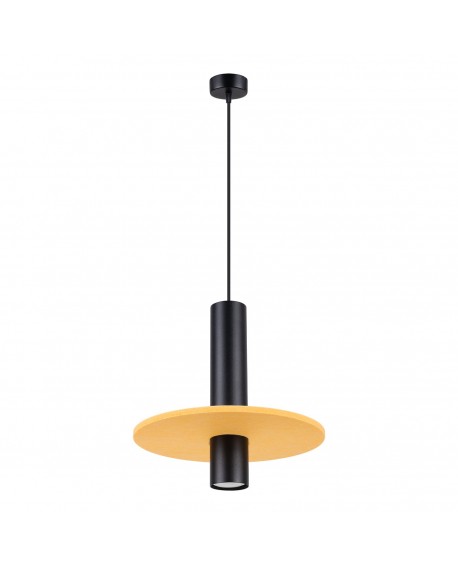 Lampa wisząca PELTA 1 czarna/żółta