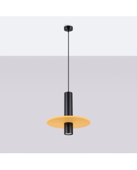 Lampa wisząca PELTA 1 czarna/żółta
