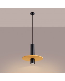 Lampa wisząca PELTA 1 czarna/żółta