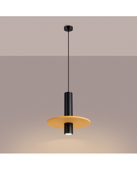 Lampa wisząca PELTA 1 czarna/żółta