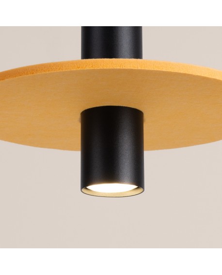 Lampa wisząca PELTA 1 czarna/żółta