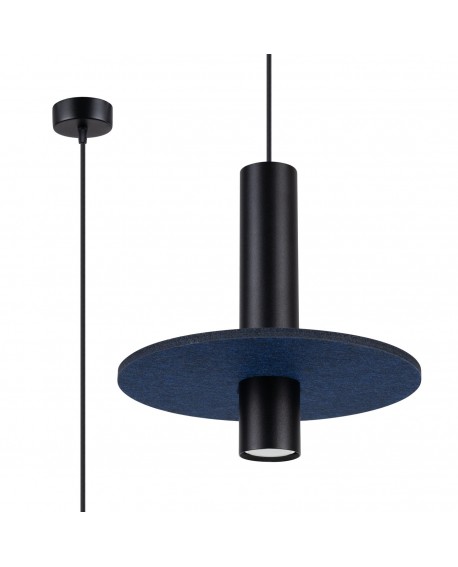 Lampa wisząca PELTA 1 czarna/granatowa