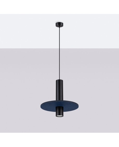 Lampa wisząca PELTA 1 czarna/granatowa