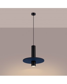 Lampa wisząca PELTA 1 czarna/granatowa