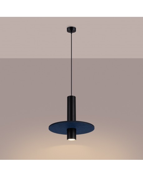 Lampa wisząca PELTA 1 czarna/granatowa