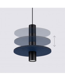 Lampa wisząca PELTA 1 czarna/granatowa