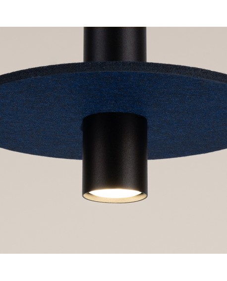 Lampa wisząca PELTA 1 czarna/granatowa