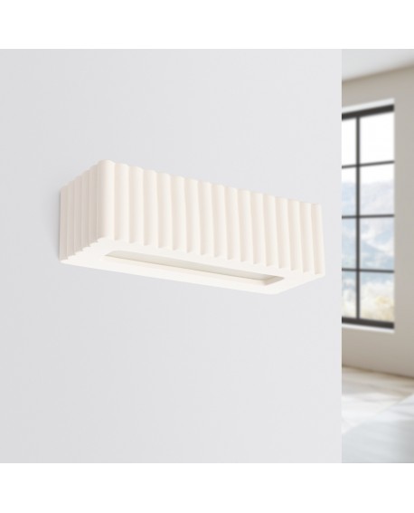 Kinkiet ceramiczny RIGATA biały