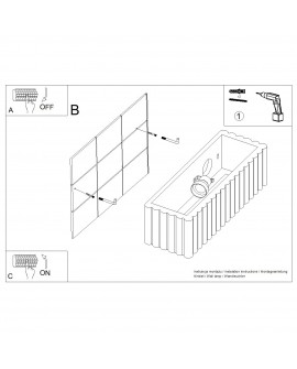 Kinkiet ceramiczny RIGATA beżowy