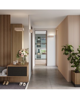 Kinkiet ceramiczny RIGATA taupe