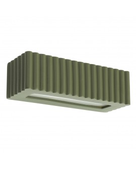 Kinkiet ceramiczny RIGATA zielony oliwkowy