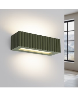 Kinkiet ceramiczny RIGATA zielony oliwkowy