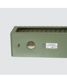 Kinkiet ceramiczny RIGATA zielony oliwkowy