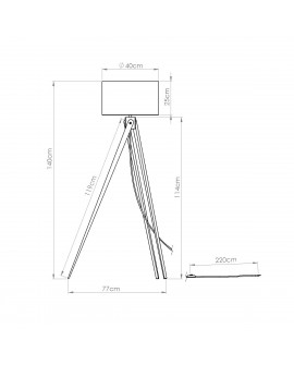 Lampa podłogowa NATT taupe