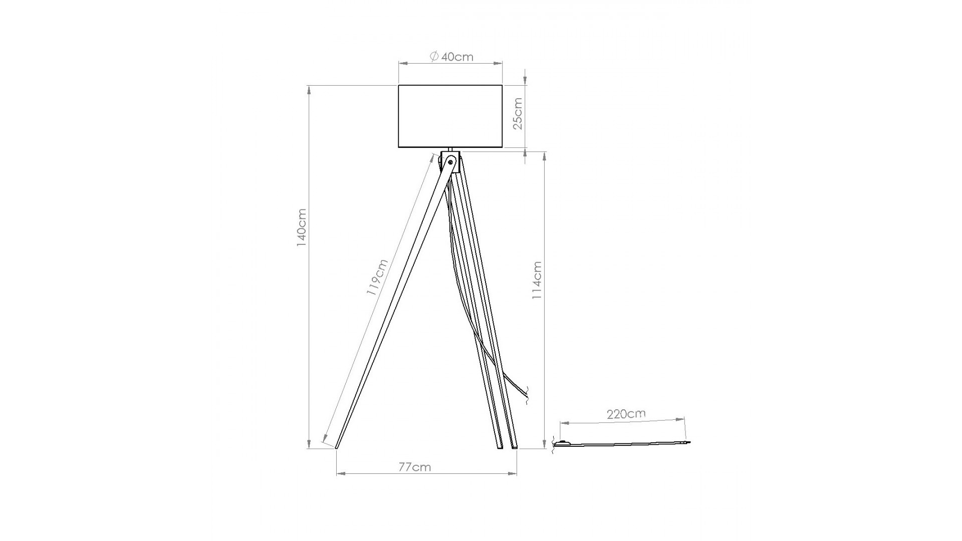 Lampa podłogowa NATT taupe