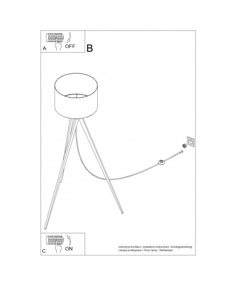 Lampa podłogowa NATT burgund