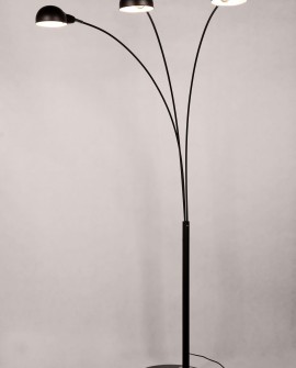 NOWOCZESNA LAMPA STOJĄCA PODŁOGOWA 3-RAMIENNA CZARNA WALLSCOT
