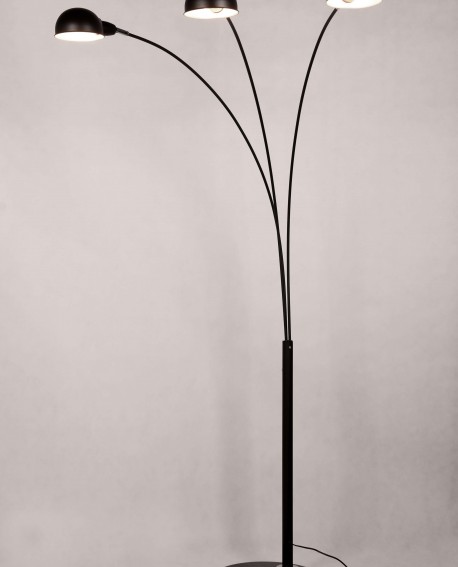 NOWOCZESNA LAMPA STOJĄCA PODŁOGOWA 3-RAMIENNA CZARNA WALLSCOT