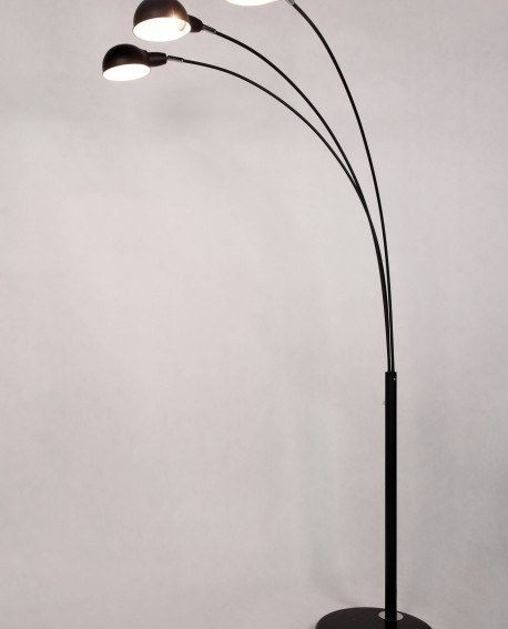 NOWOCZESNA LAMPA STOJĄCA PODŁOGOWA 3-RAMIENNA CZARNA WALLSCOT