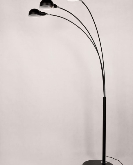 NOWOCZESNA LAMPA STOJĄCA PODŁOGOWA 3-RAMIENNA CZARNA WALLSCOT