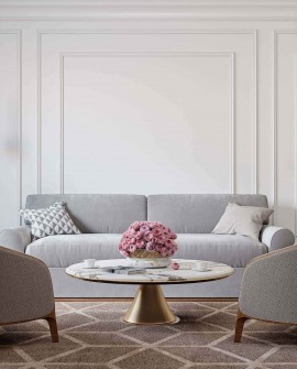 LAMPA WISZĄCA NOWOCZESNA ZŁOTA BIAŁA KULA SORENTO 20 LUMINA DECO