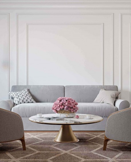 LAMPA WISZĄCA NOWOCZESNA ZŁOTA BIAŁA KULA SORENTO 20 LUMINA DECO