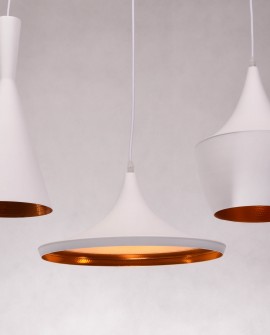 LAMPA WISZĄCA LOFT BIAŁA POTRÓJNA FOGGI TRIO LUMINA DECO