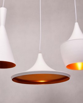 LAMPA WISZĄCA LOFT BIAŁA POTRÓJNA FOGGI TRIO LUMINA DECO
