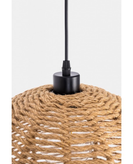 NOWOCZESNA LAMPA WISZĄCA SUFITOWA PLECIONY ŻYRANDOL BOHO 35 CM