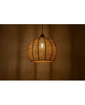 NOWOCZESNA LAMPA WISZĄCA SUFITOWA PLECIONY ŻYRANDOL BOHO 35 CM